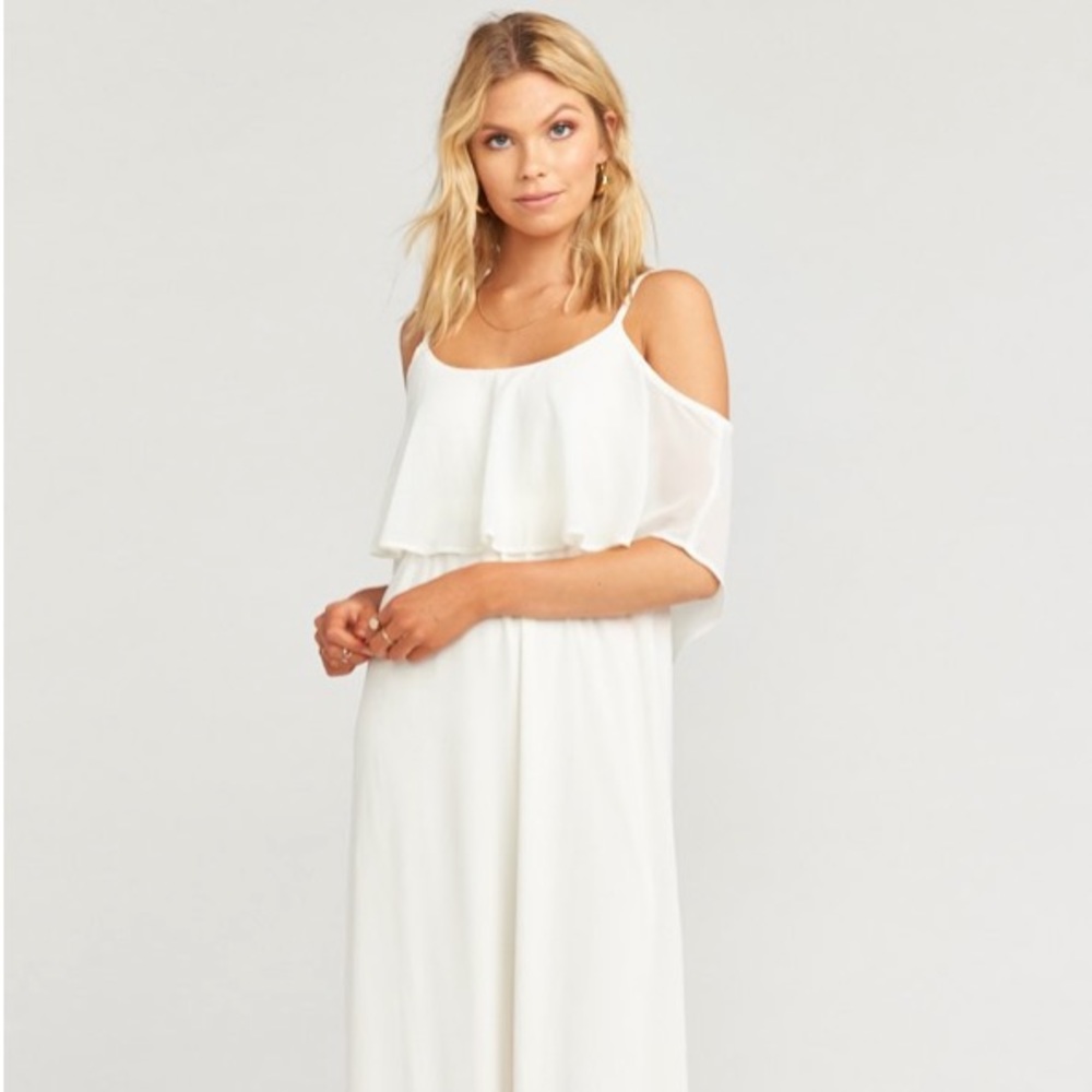 Show Me Your MuMu Caitlyn Ruffle Maxi Dress NWT